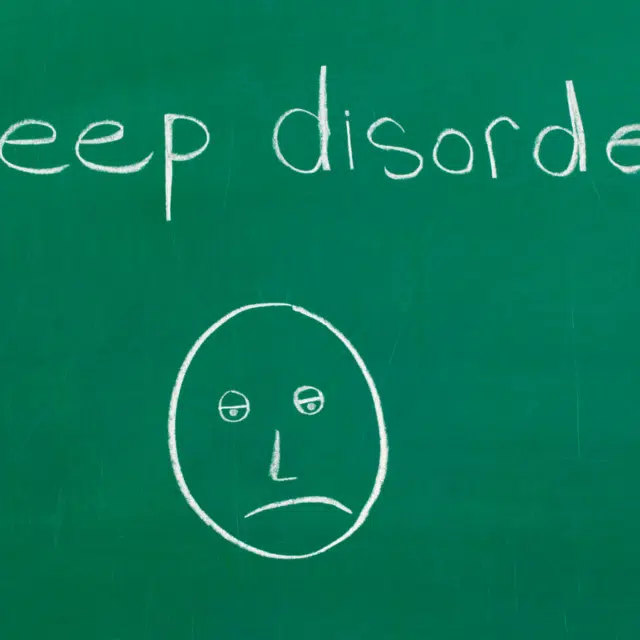 What Are Sleep Disorders? Feature Image: Chalkboard with "sleep disorders" and face drawing