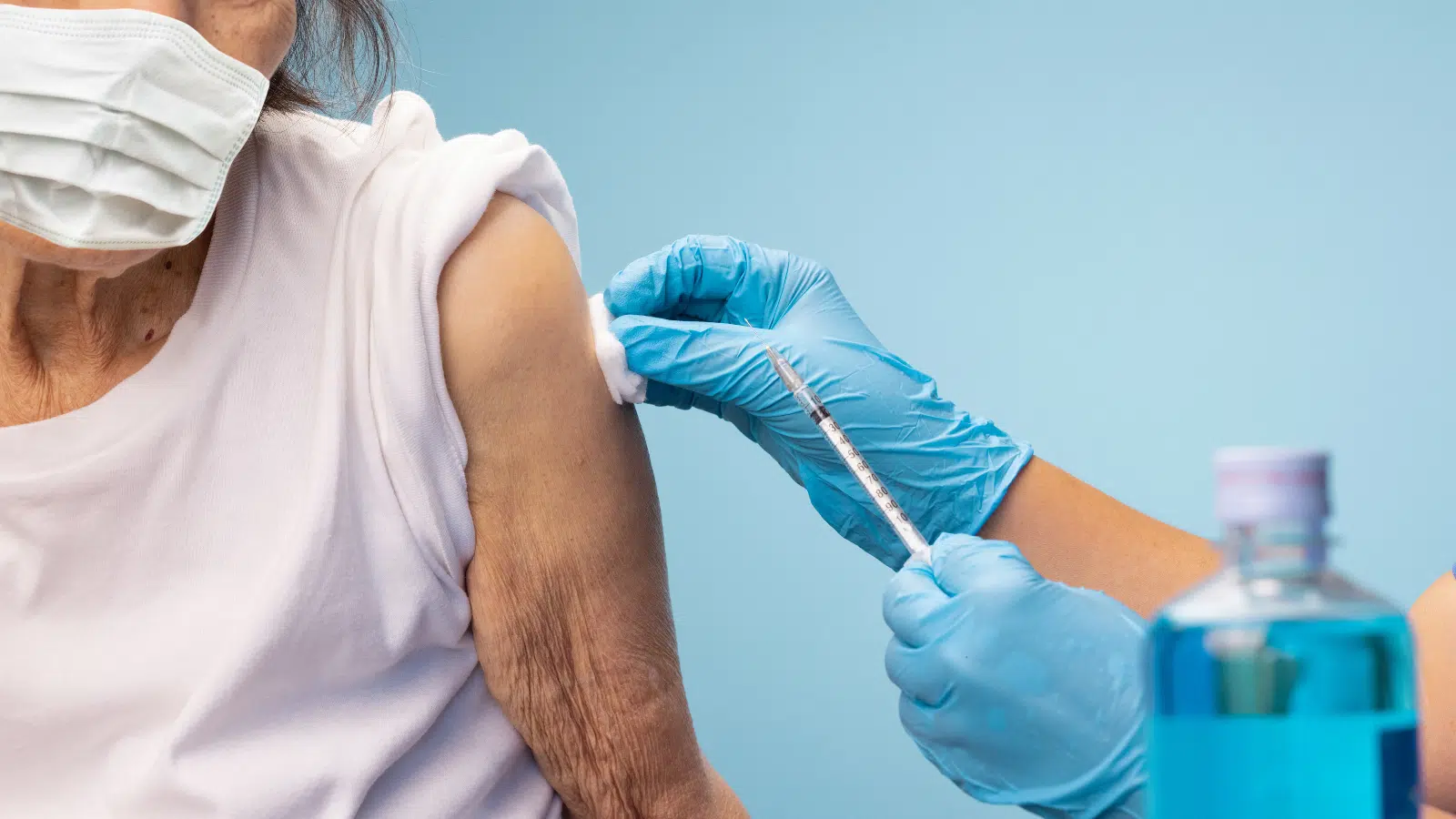 What Vaccines Should Adults 60+ Get This Fall? Feature Image: Woman about to get a vaccine shot